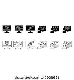 Communication icon vector set. Interaction illustration sign collection. connection symbol. Chat logo.