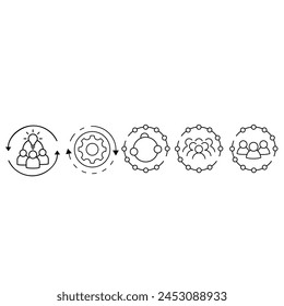 Communication icon vector set. Interaction illustration sign collection. connection symbol. Chat logo.