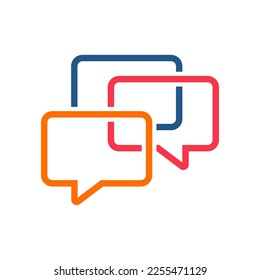 Communication Icon. Vector Speech Bubble Icon Illustration showing Communication, Conversation, Opinions svg