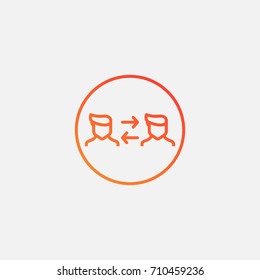 Communication icon.gradient illustration isolated vector sign symbol