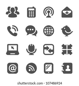 communication icons - Shutterstock ID 107486924