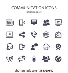 Communication icons.