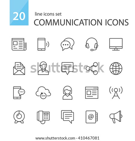 Communication icons.