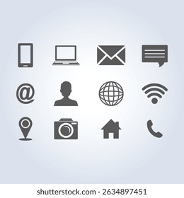 Ícones de comunicação com um plano de fundo abstrato