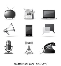 Communication icons | B&W series