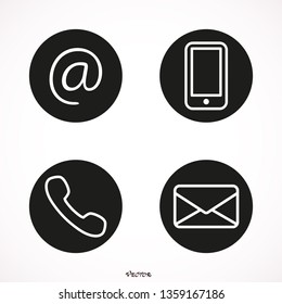 communication icons in the circle background