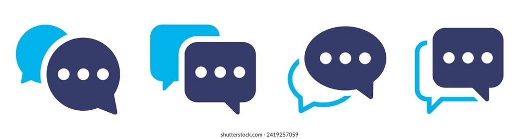 Communication icons collection. Discussion, speech bubble, chat.