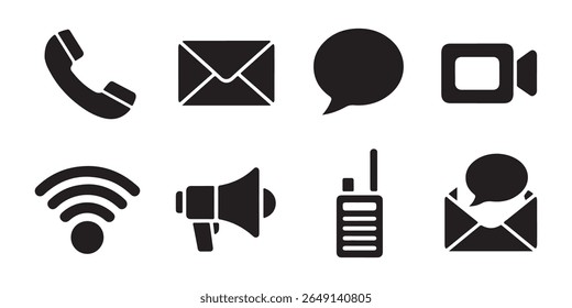 Ícones de comunicação Um guia abrangente para métodos de contato modernos