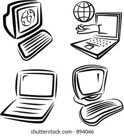 Communication icons: Computers, Internet