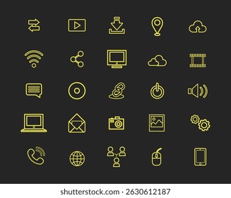 ICONOS DE COMUNICACIÓN, ICONOS DE CONTACTO, CONJUNTO DE ICONOS 