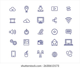 COMMUNICATION ICONS , CONTACT ICONS , ICONS SET 