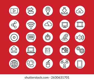 COMMUNICATION ICONS , CONTACT ICONS , ICONS SET