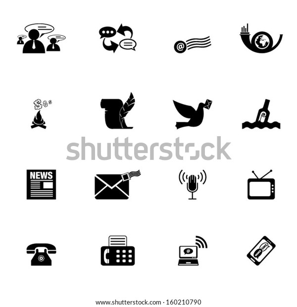 Communication icons  -\
Illustration