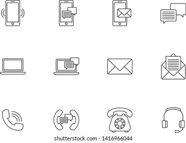 communication icons illustration - vector icons eps10