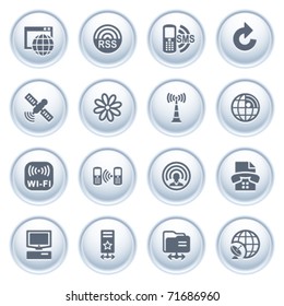 Communication icons on buttons, set 2