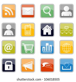 Communication  Icons on  white background. Eps10 vector.