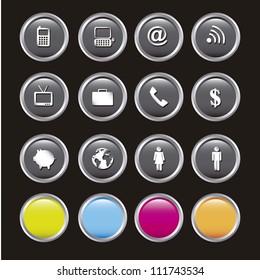 communication icons over black background. vector illustration communication icons over black background. vector illustration
