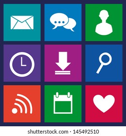 communication icons over blue background vector illustration 