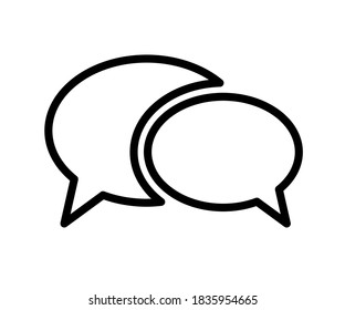 Communication icons in a pair, chat sign icon - stock vector