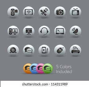 Communication Icons // Pearly Series -------It includes 5 color versions for each icon in different layers ---------