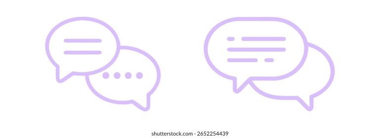 Communication icons perfect for conveying messaging, dialogue, or any form of digital interaction