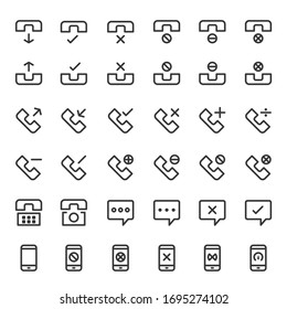 communication icons Phone Vector Illustration