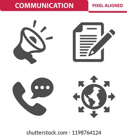 Communication Icons. Professional, pixel perfect icons, EPS 10 format.