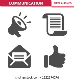Communication Icons. Professional, pixel perfect icons, EPS 10 format.