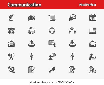 Communication Icons. Professional, pixel perfect icons optimized for both large and small resolutions.