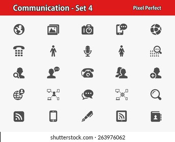 Communication Icons. Professional, pixel perfect icons optimized for both large and small resolutions. EPS 8 format.