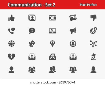 Communication Icons. Professional, pixel perfect icons optimized for both large and small resolutions. EPS 8 format.