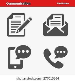 Communication Icons. Professional, pixel perfect icons optimized for both large and small resolutions. EPS 8 format. Designed at 32 x 32 pixels.