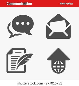 Communication Icons. Professional, pixel perfect icons optimized for both large and small resolutions. EPS 8 format. Designed at 32 x 32 pixels.