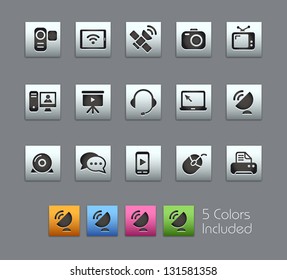Communication Icons // Satinbox Series -------It includes 5 color versions for each icon in different layers ---------