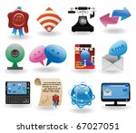Communication icons set