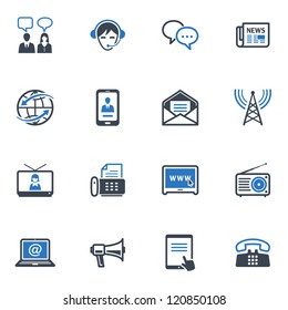 Communication Icons Set 2 - Blue Series