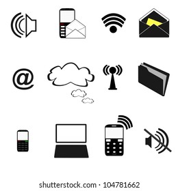 Communication icons set
