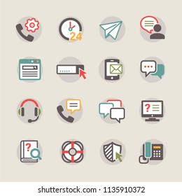 communication icons set