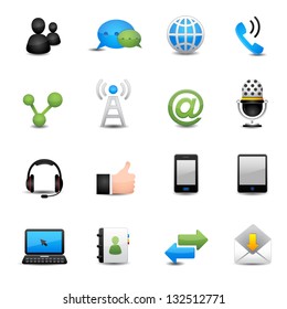 communication icons set