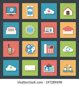 Communication icons set