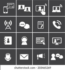 Communication icons set