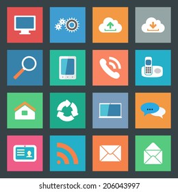 Communication icons set