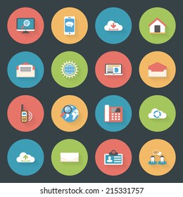 Communication icons set