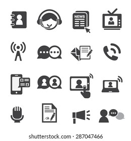 Communication icons set