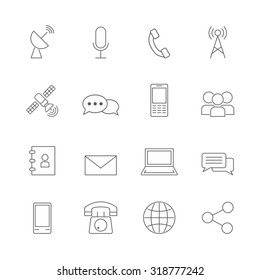 communication icons set