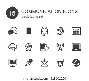 Communication icons set.