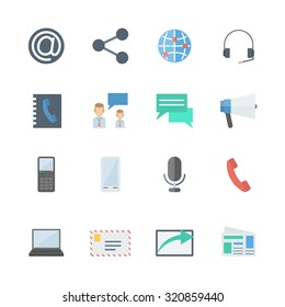 communication icons set