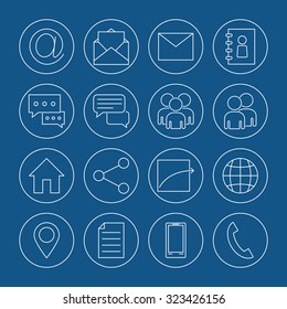 communication icons set