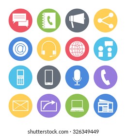 communication icons set