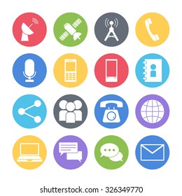 communication icons set
